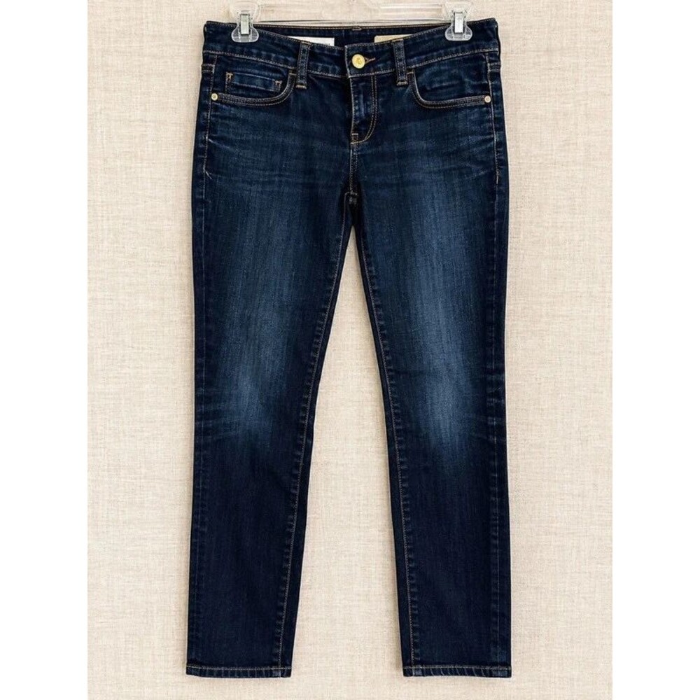 Pilcro and the Letterpress Stet Slim Straight Petite Jeans Size 26 Dark Wash